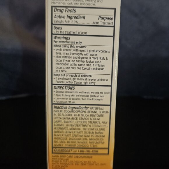 Avon Clearskin Clear Emergency Intensive Cream Cleanser 2.5 Fl Oz*New* - Picture 2 of 2